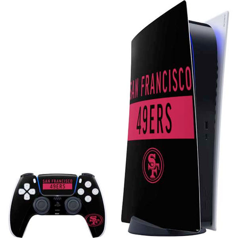 NFL San Francisco 49ers Black Performance Series PlayStation PS5 Skins