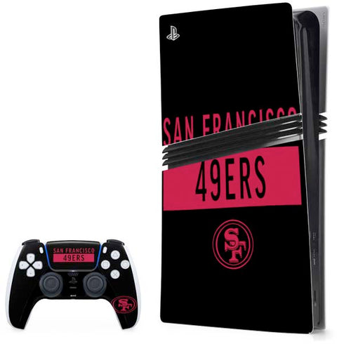 NFL San Francisco 49ers Black Performance Series PlayStation PS5 Skins