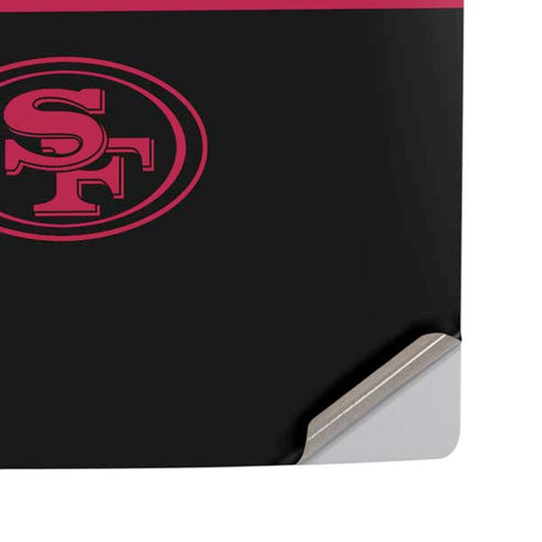 NFL San Francisco 49ers Black Performance Series PS5 Pro Disk Console Skin