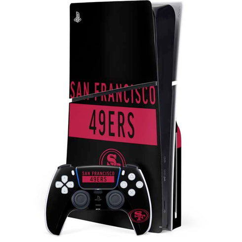 NFL San Francisco 49ers Black Performance Series PlayStation PS5 Skins