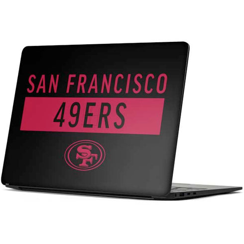 NFL San Francisco 49ers Black Performance Series Surface Laptop 7 15in Skin