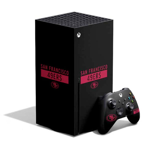 NFL San Francisco 49ers Black Performance Series Xbox Series X Skins