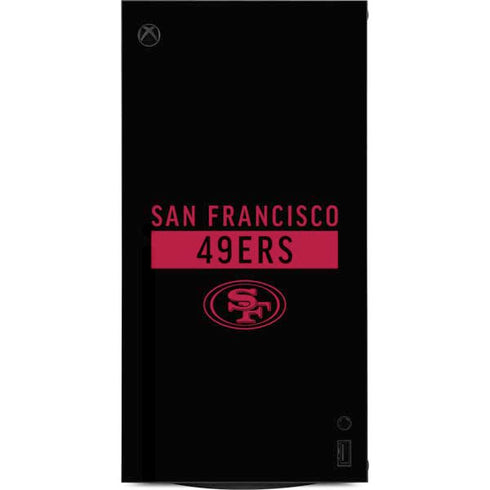 NFL San Francisco 49ers Black Performance Series XBox Series X Digital Edition Console Skin