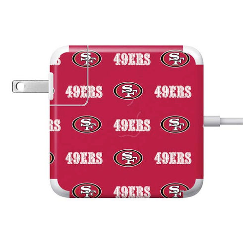 NFL San Francisco 49ers Blitz Series 85W Power Adapter (15 and 17 inch MacBook Pro Charger) Skin
