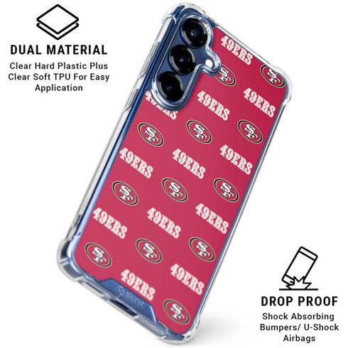 NFL San Francisco 49ers Blitz Series Galaxy S25 Clear Case