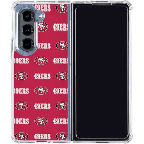 NFL San Francisco 49ers Blitz Series Galaxy Z Fold5 5G Clear Case