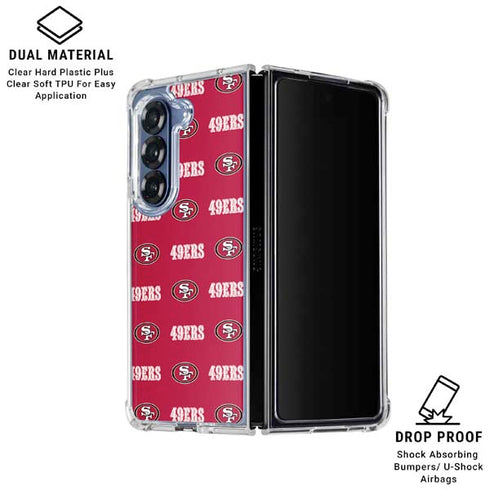 NFL San Francisco 49ers Blitz Series Galaxy Z Fold6 Clear Case