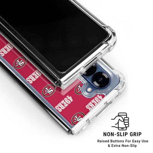 NFL San Francisco 49ers Blitz Series Galaxy Z Fold6 Clear Case