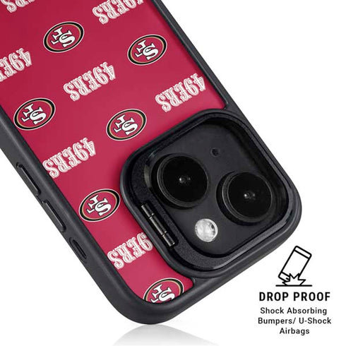 NFL San Francisco 49ers Blitz Series iPhone 15 Plus Kickstand Case
