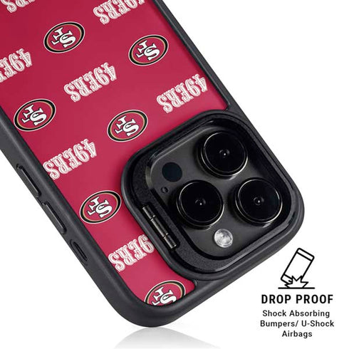 NFL San Francisco 49ers Blitz Series iPhone 15 Pro Max Kickstand Case