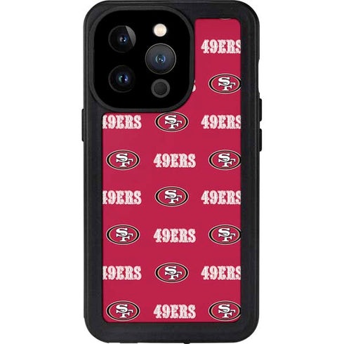 NFL San Francisco 49ers Blitz Series iPhone 15 Pro Waterproof Case