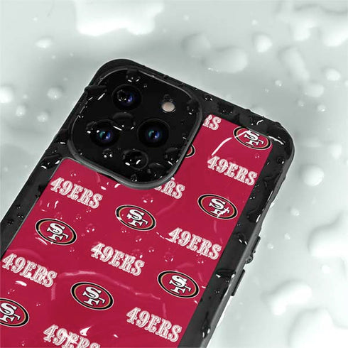 NFL San Francisco 49ers Blitz Series iPhone 15 Pro Waterproof Case