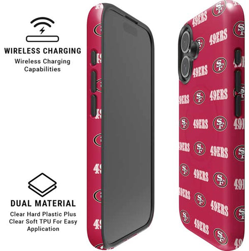 NFL San Francisco 49ers Blitz Series iPhone 16 Plus Magsafe Impact Case