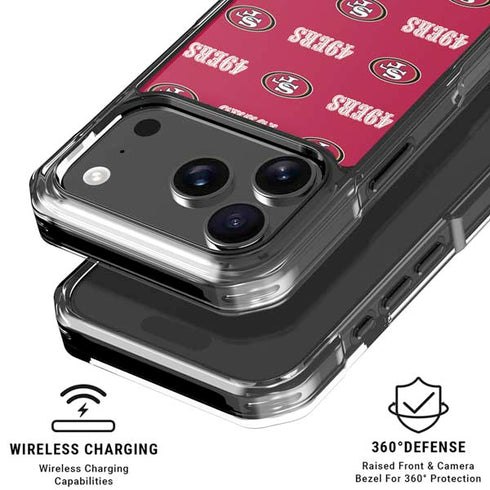 NFL San Francisco 49ers Blitz Series iPhone 18 Pro Clear Case