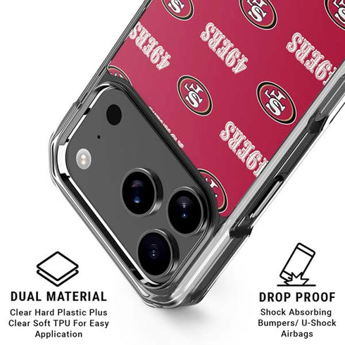 NFL San Francisco 49ers Blitz Series iPhone 18 Pro Clear Case