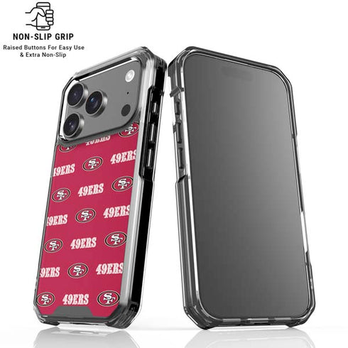 NFL San Francisco 49ers Blitz Series iPhone 18 Pro Clear Case
