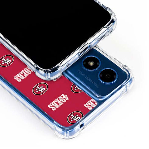NFL San Francisco 49ers Blitz Series Moto G 5G (2024) Clear Case