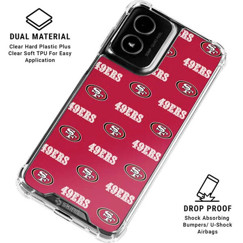 NFL San Francisco 49ers Blitz Series Moto G Power 5G (2024) Clear Case