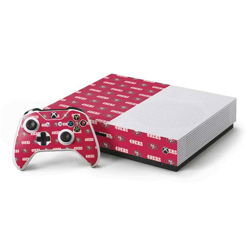 NFL San Francisco 49ers Blitz Series Xbox One S Console and Controller Bundle Skin