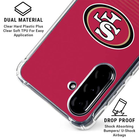 NFL San Francisco 49ers Breakaway Galaxy A36 5G Clear Case