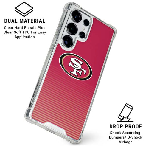 NFL San Francisco 49ers Breakaway Galaxy S25 Ultra Clear Case
