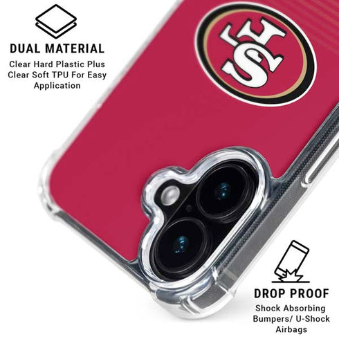 NFL San Francisco 49ers Breakaway iPhone 16 Clear Case