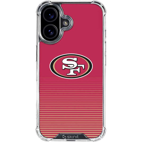 NFL San Francisco 49ers Breakaway iPhone 16 Plus Clear Case