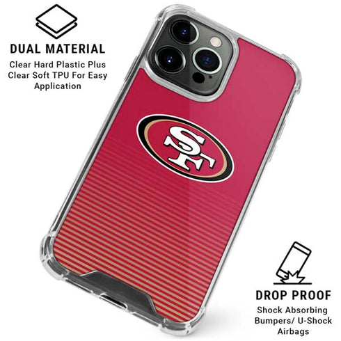 NFL San Francisco 49ers Breakaway iPhone 16 Pro Max Clear Case