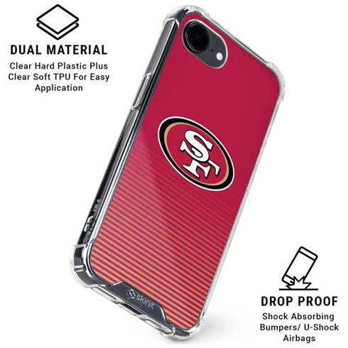 NFL San Francisco 49ers Breakaway iPhone 16e Clear Case