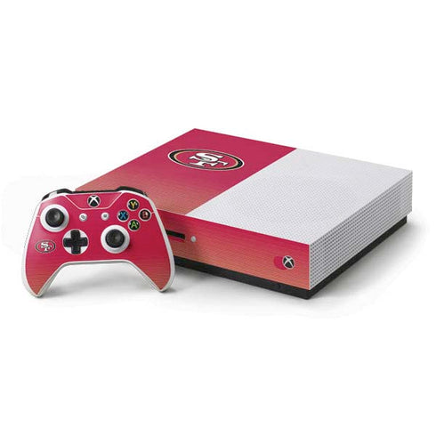 NFL San Francisco 49ers Breakaway Xbox One S Console and Controller Bundle Skin