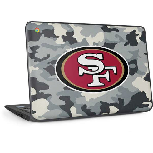 NFL San Francisco 49ers Camo HP Chromebook Skin