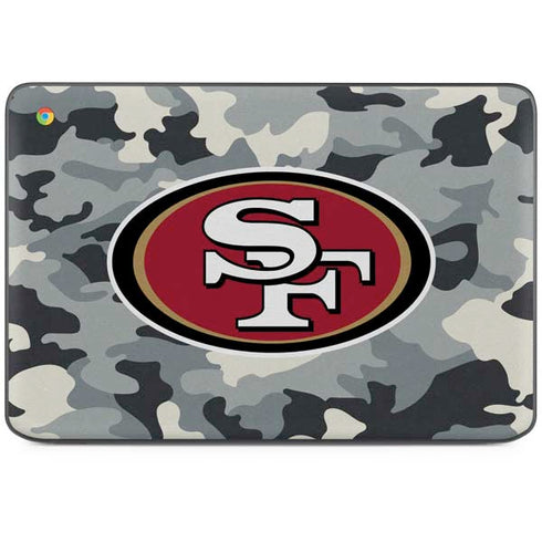 NFL San Francisco 49ers Camo HP Chromebook Skin