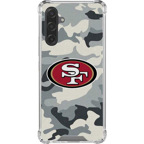 NFL San Francisco 49ers Camo Galaxy A17 Clear Case