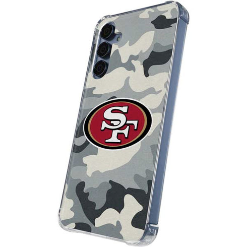 NFL San Francisco 49ers Camo Galaxy A35 5G Clear Case