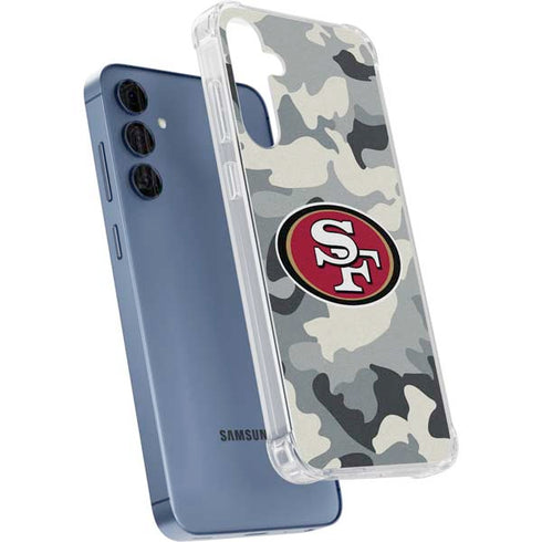 NFL San Francisco 49ers Camo Galaxy A55 5G Clear Case