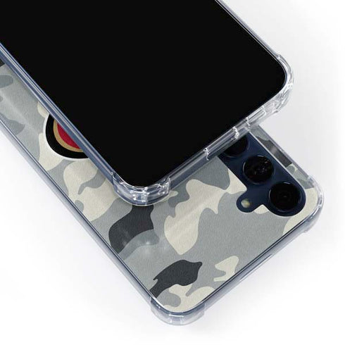 NFL San Francisco 49ers Camo Galaxy A55 5G Clear Case