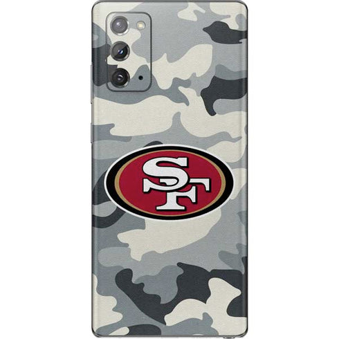 NFL San Francisco 49ers Camo Galaxy Note20 5G Skin