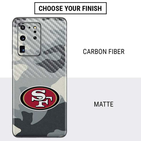 NFL San Francisco 49ers Camo Galaxy S20 Ultra 5G Skin