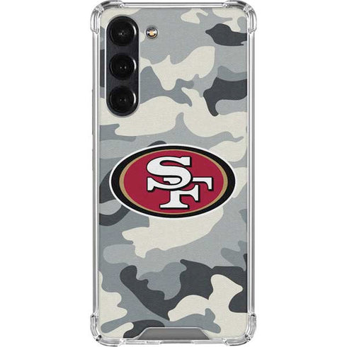 NFL San Francisco 49ers Camo Galaxy S24 FE Clear Case