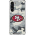 NFL San Francisco 49ers Camo Galaxy S24 FE Clear Case