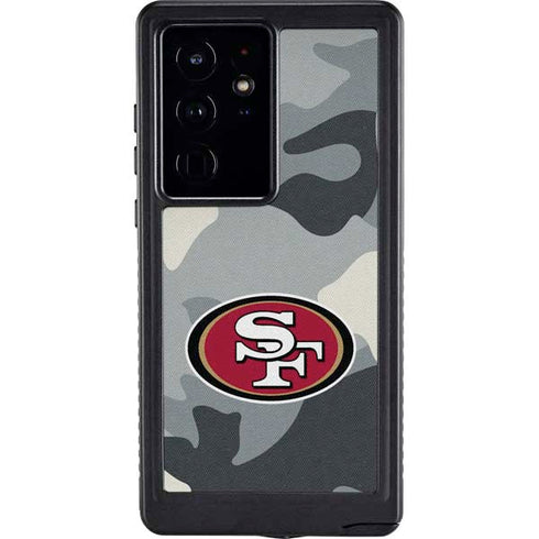 NFL San Francisco 49ers Camo Galaxy S24 Ultra Waterproof Case