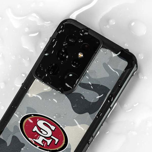 NFL San Francisco 49ers Camo Galaxy S24 Ultra Waterproof Case