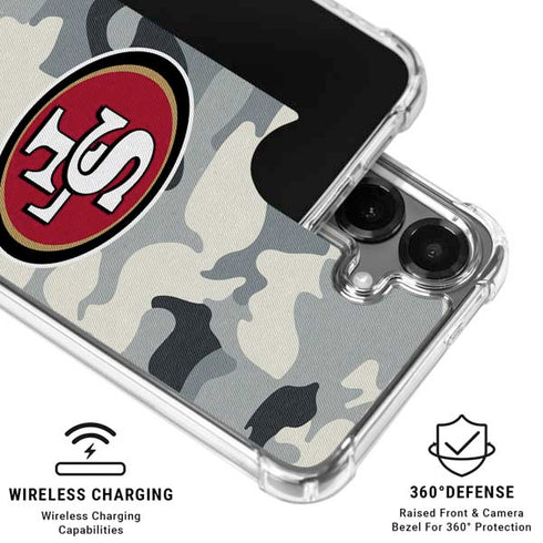 NFL San Francisco 49ers Camo Galaxy S26 Plus Clear Case