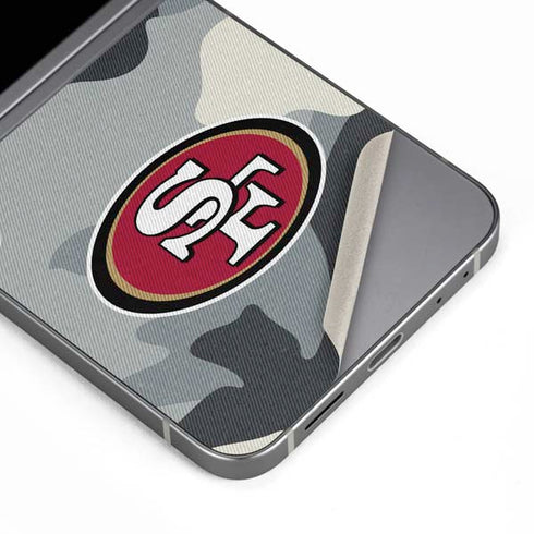 NFL San Francisco 49ers Camo Galaxy Z Flip6 Skin
