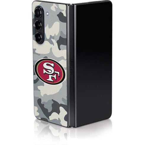 NFL San Francisco 49ers Camo Galaxy Z Fold5 5G Skin