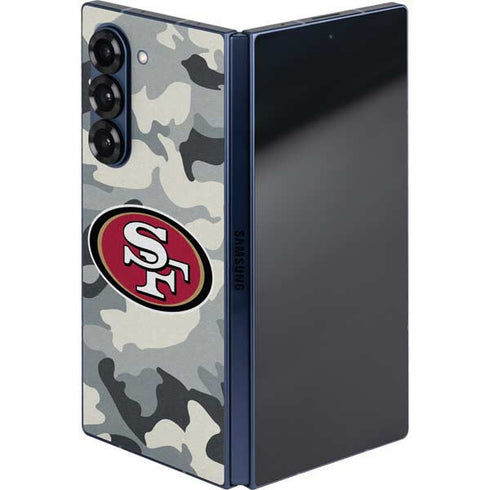 NFL San Francisco 49ers Camo Galaxy Z Fold6 Skin