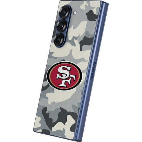 NFL San Francisco 49ers Camo Galaxy Z Fold6 Skin