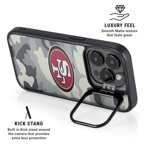 NFL San Francisco 49ers Camo iPhone 13 Pro Kickstand Case