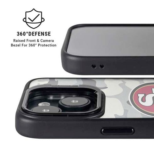 NFL San Francisco 49ers Camo iPhone 14 Kickstand Case