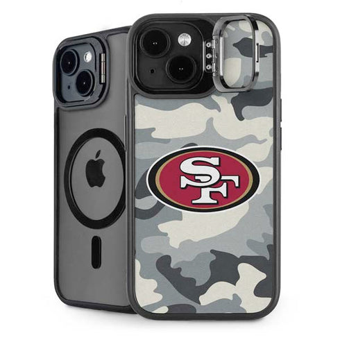 NFL San Francisco 49ers Camo iPhone 14 Plus Kickstand Case